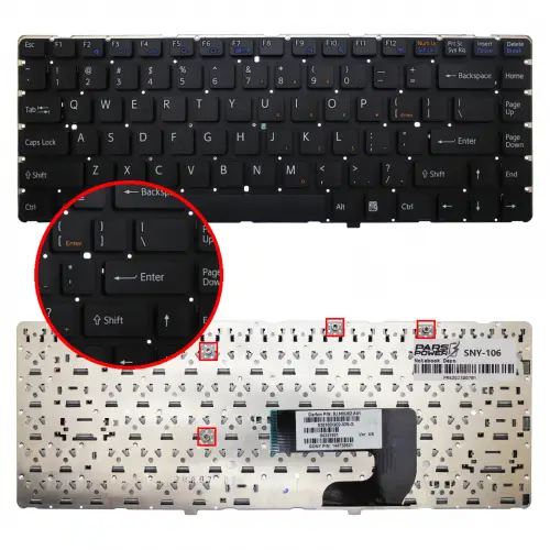 Sony Vaio VGN-NW280F Notebook Klavye (Siyah ENG)