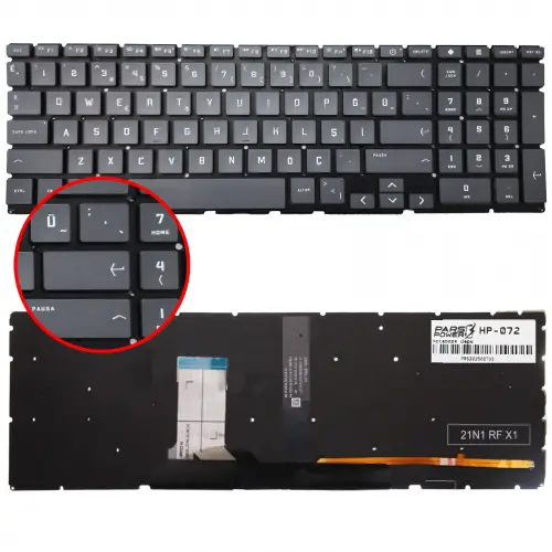 HP Victus Gaming 15-fa2000nt Klavye Işıklı (Füme TR)
