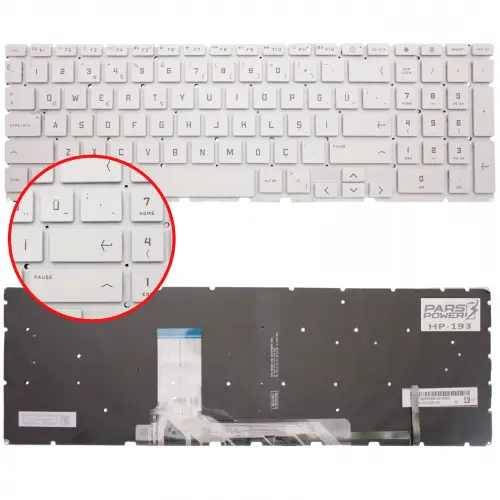 HP M75757-001 Klavye Işıklı (Beyaz TR)