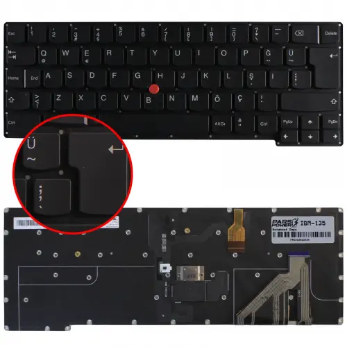 Lenovo ThinkPad X1 Carbon 2 20A7003TTX Notebook Klavye Işıklı (Siyah TR)