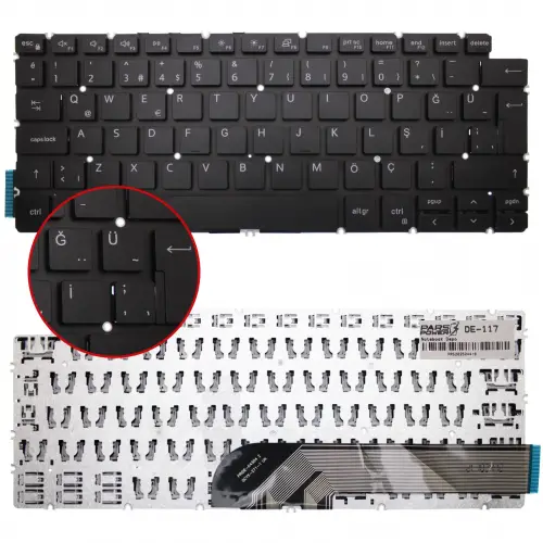 Dell Vostro 5490 N4105VN5490EMEA01_W Uyumlu Klavye (Siyah TR)