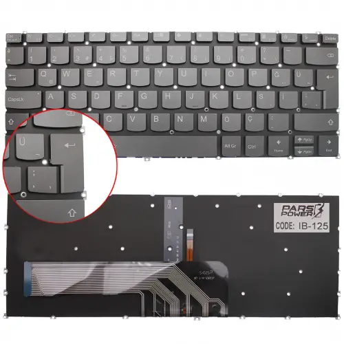 Lenovo ideaPad 5-14ITL05 82FE00LCTX Klavye Işıklı (Füme TR)