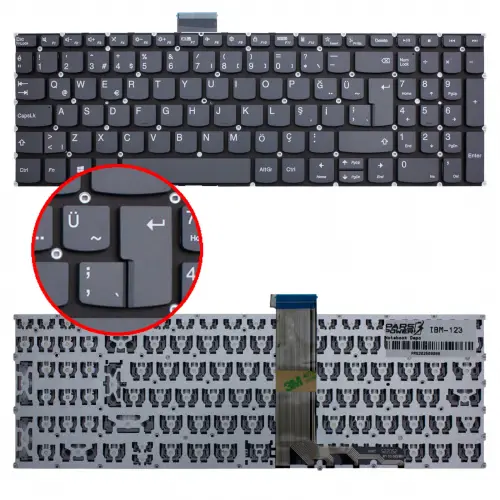 Lenovo ideaPad 3-15IAU7 82RK00HPTX Klavye (Füme TR)