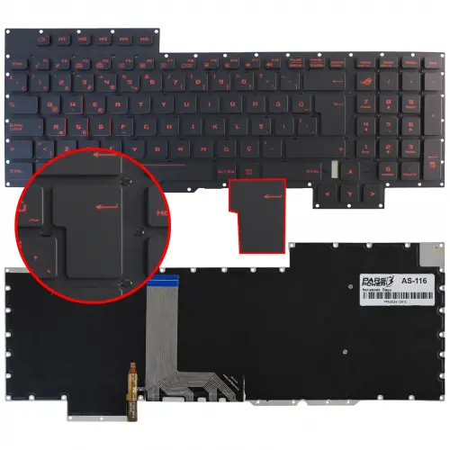 Asus Rog V153162AS1, E611FR00 Klavye Işıklı (Siyah TR)