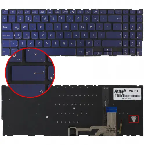 Asus ZenBook 15 UX534FA Klavye Işıklı (Mavi TR)