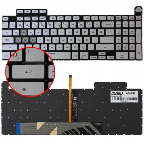 Asus AS-158 Klavye Işıklı (Beyaz TR)