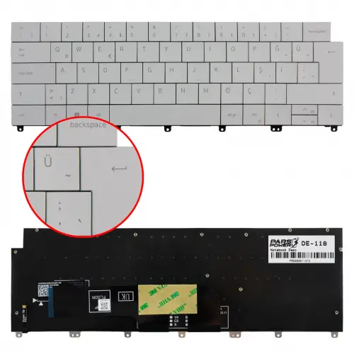 Dell 945JN, 0945JN Klavye Işıklı (Beyaz TR)