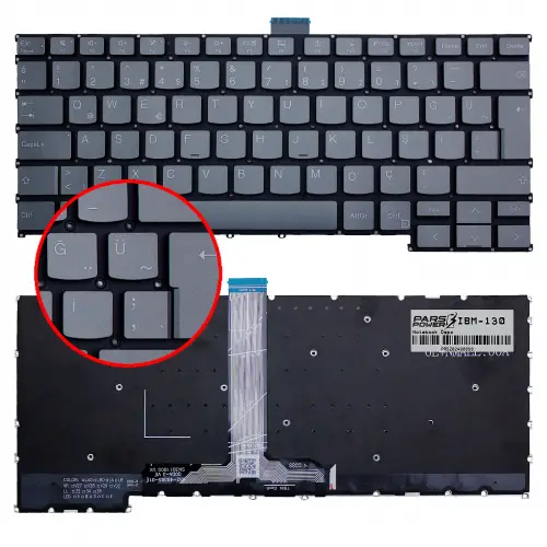 Lenovo ThinkBook 14 G7 IML 21MR0050TR Klavye Işıklı (Füme TR)