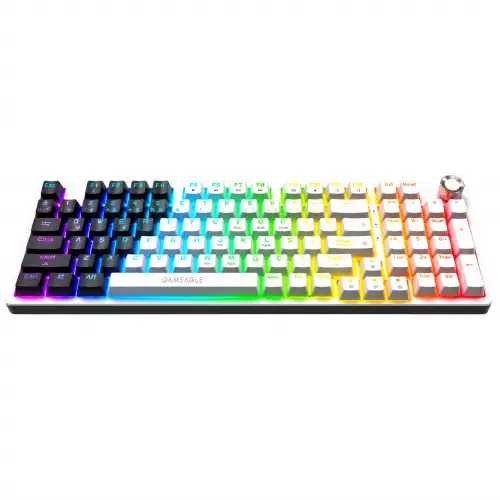Gameagle Diablo RGB Kablolu TR Layout Mekanik Oyuncu Klavyesi Beyaz - Siyah