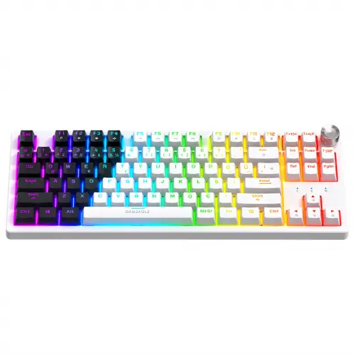 Gameagle Dryo RGB Kablolu TR Layout Mekanik Oyuncu Klavyesi Siyah - Beyaz