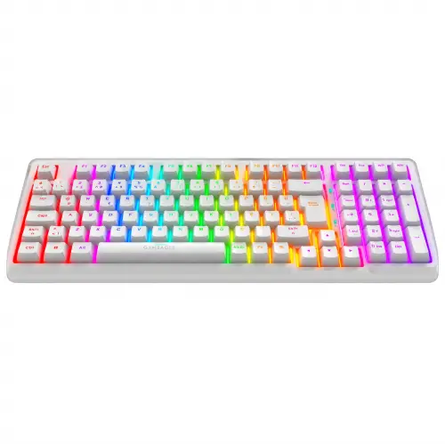 Gameagle Troya RGB Kablosuz 3 Mod TR Layout Mekanik Oyuncu Klavyesi Beyaz