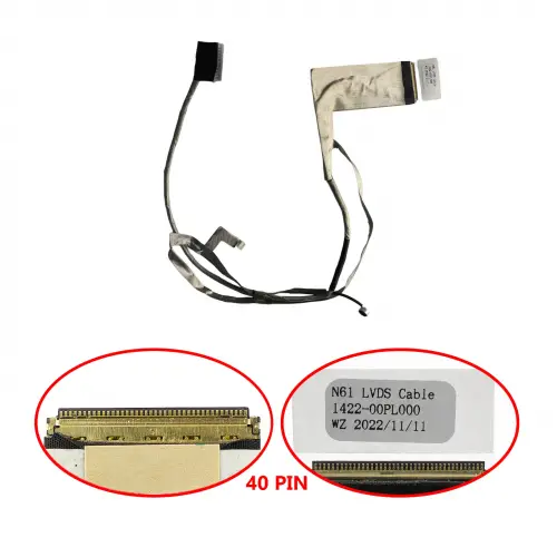 Asus N61, X64, N52 Lcd - Ekran Data Flex Kablosu