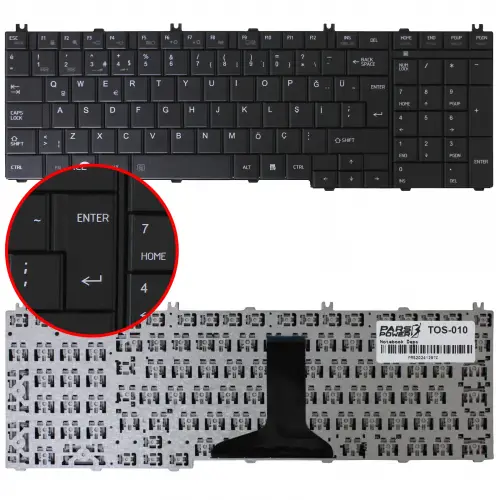 Toshiba Satellite L750-16V, L750-16X Notebook Klavye (Siyah TR)