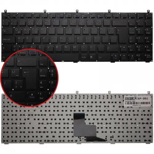 Clevo W860 Notebook Klavye (Siyah TR)