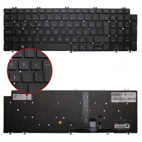 Dell PRECISION 17 7780 Serisi Klavye Işıklı (Siyah TR)