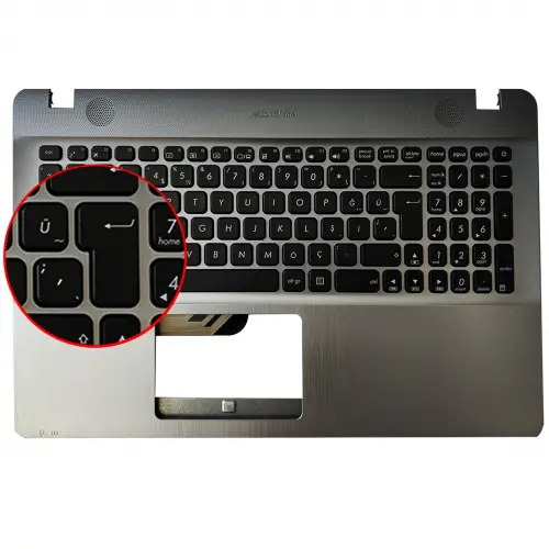 Asus 0KN0-UK1HU13, 0KNB0-6131US00 Notebook Klavye Kasalı (Siyah TR)