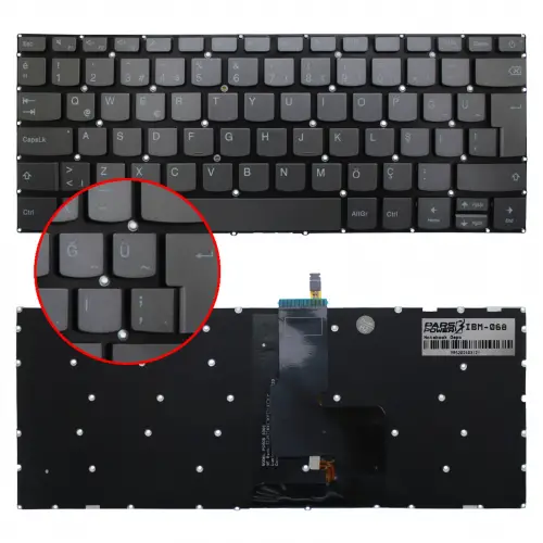 Lenovo V720-14 Type:80Y1 Klavye Işıklı (Füme TR)