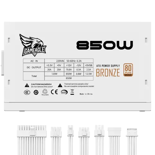 Gameagle 850W 80+ Bronz Modüler Power Psu (Beyaz)