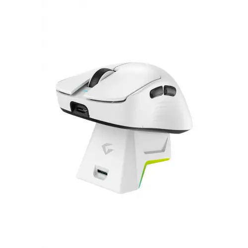 Gameagle Iceberg RGB Kablosuz 2.4Ghz+Bluetooth+Kablolu+Dock Şarj İstasyonlu 55gr 1K Hz 12800DPI Oyuncu Mouse
