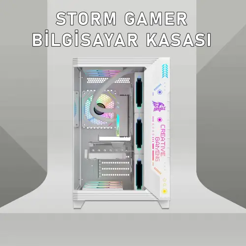 Gameagle Storm 7 Argb Fanlı Gamer Bilgisayar Kasası (Beyaz)
