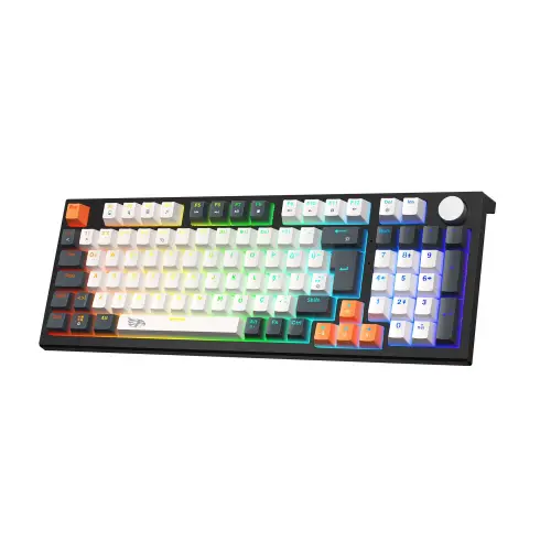Gameagle Strike Plus Rainbow Kablolu TR Layout Mekanik Oyuncu Klavyesi Blue Switch Beyaz