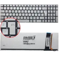 Asus N550JV-CN127H, N550JV-CN211D, N550JV-CN239H Klavye Işıklı (Gümüş TR)