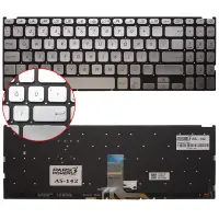 Asus X515Ja-Ej1045T, X515Ja-Ej120T Klavye Işıklı (Gümüş TR)