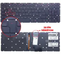 Acer Predator Helios 300 PH315-51 N17C1 Klavye Işıklı (Siyah TR)