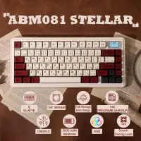 CIDOO ABM081 Stellar Esports RGB Mekanik 3 Mode Kablosuz Klavye (IVORY COFFY)