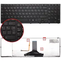 Toshiba Satellite P775-10G Notebook Klavye Işıklı (Siyah TR)