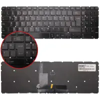 Toshiba Satellite L50-B-28J, L50-B-28P Notebook Klavye Işıklı (Siyah TR)