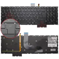 Acer Predator G9-593-79L8 Uyumlu Notebook Klavye Işıklı (Siyah TR)