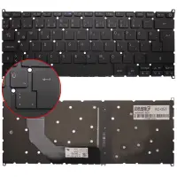 Acer Aspire S13 S5-371 Klavye Işıklı (Siyah TR)