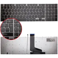 Toshiba Satellite L850-1J4, L850-1JW, L850-1JX Notebook Klavye Işıklı (Siyah TR)