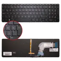 HP pavilion 15-p, 15-k, 17-F 15-p000, 15-p100, 15-p200 Serisi Notebook Klavye (Işıklı TR)