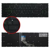 Hp Pavilion Gaming 15-CX0055, 15-CX0056 Notebook Klavye Işıklı (Siyah TR)