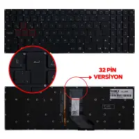 Acer Nitro 5 AN515-31 N17C1 Klavye Işıklı (Siyah TR)