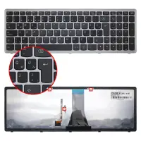 Lenovo 25-211020, 25-212971, 25-213001, 25-213031 Klavye Işıklı (Siyah TR)
