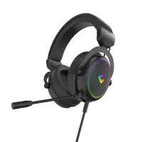 Auralis 7.1 RGB Kablolu Mikrofonlu 7.1 USB Profesyonel Oyuncu Kulaklığı Siyah