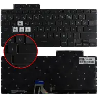 Asus TUF Gaming, Air FA516 Notebook Klavye Işıklı (Siyah TR)