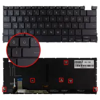 Asus ZenBook 14 UX3402ZA-KP622W Klavye Işıklı (Siyah TR)