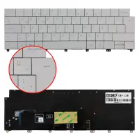 Dell XPS 16 9640 P129F01, P129F02 Klavye Işıklı (Beyaz TR)