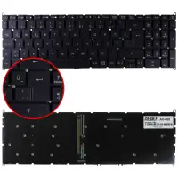 Acer Aspire A715-54G Serisi Klavye Işıklı (Siyah TR)