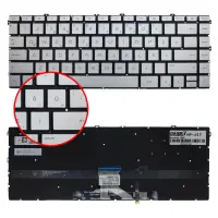 Hp 14-EP Serisi Klavye Işıklı (Gümüş TR)