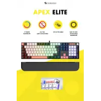 Gameagle Apex Elite Rainbow 11Mod Aydınlatma Kablolu TR DoubleShot Full Anti-Ghosting Mekanik Oyuncu Klavyesi