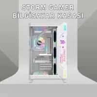 Gameagle Storm 7 Argb Fanlı Gamer Bilgisayar Kasası (Beyaz)