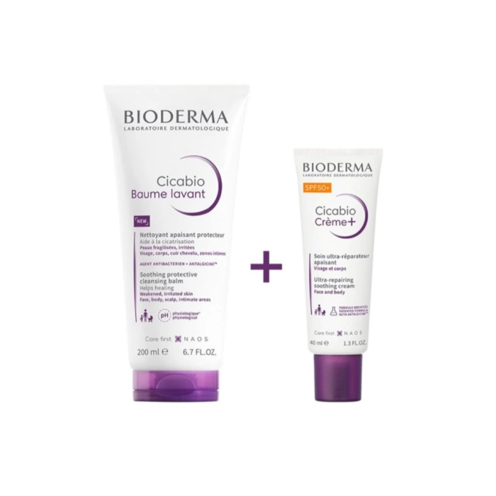 Bioderma Cicabio Dövmeli Ciltler İçin Temizleyici ve Onarıcı Bakım Kiti