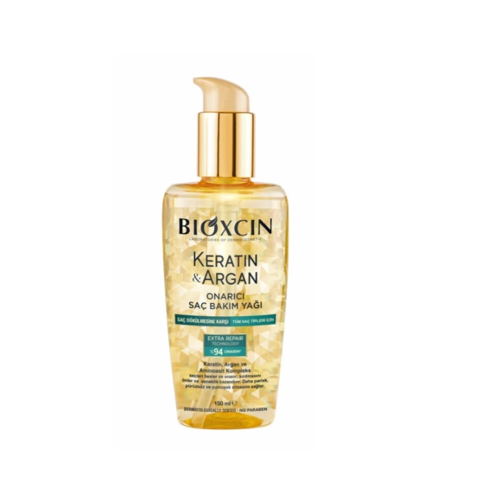 Bioxcin Keratin ve Argan Onarıcı Saç Bakım Yağı 150 ml