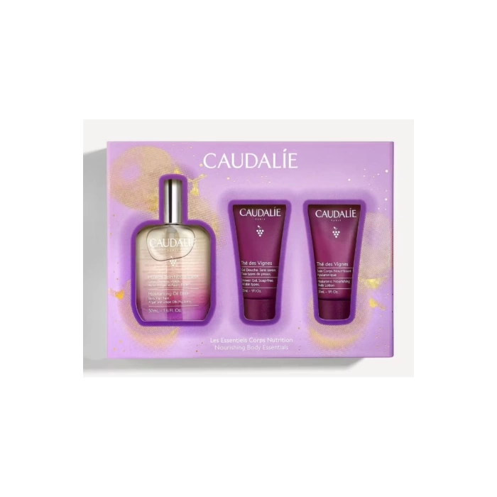 Caudalie Besleyici Elixir Yağ İncir 50ml + Duş Jeli 30ml + Vücut Losyonu 30 ml