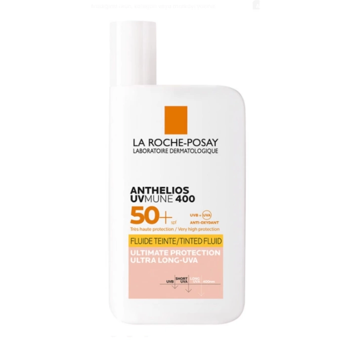 La Roche Posay Anthelios UVmune400 Invisible Fluid Tüm Cilt Tipleri İçin Renkli SPF50+ Yüz Güneş Kremi 50 ml